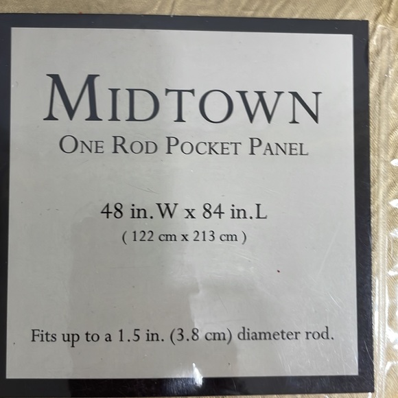 MIDTOWN ONE ROD POCKET PANEL. NWT - Picture 6 of 6